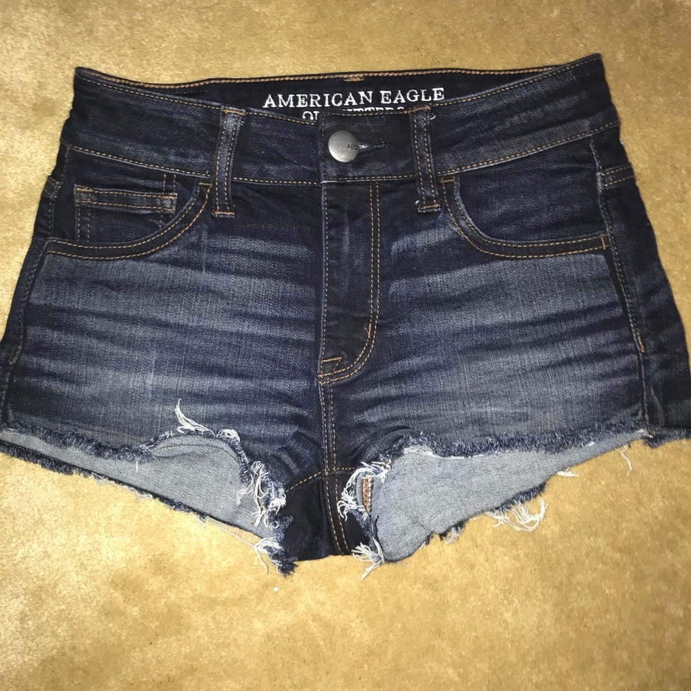 American Eagle Hi Rise Denim Cheeky Shorts